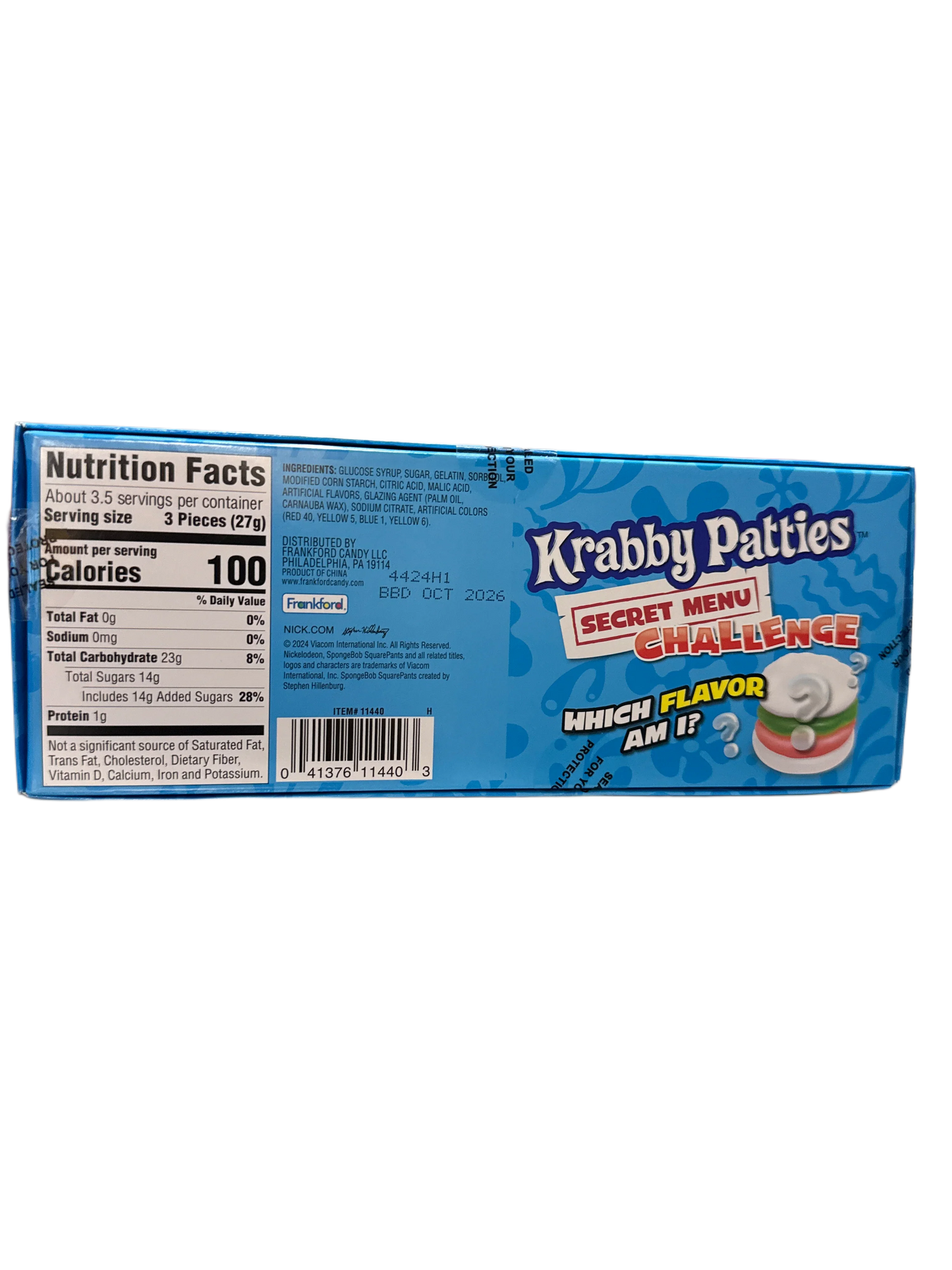 Krabby Patties Secret Menu Challenge 90G - U.S Edition