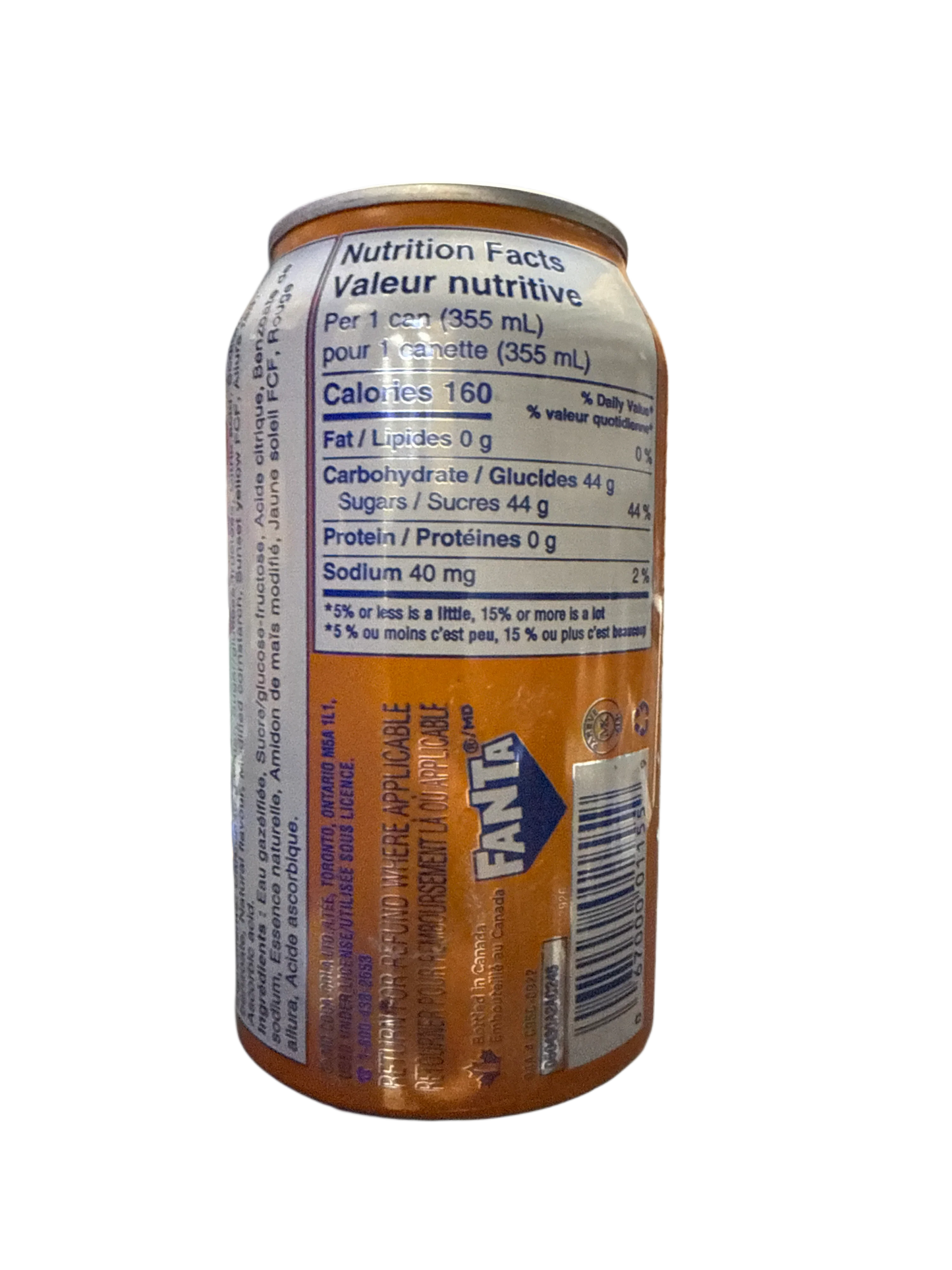 Fanta Orange Flavoured Can 355ML - Canadian Edition