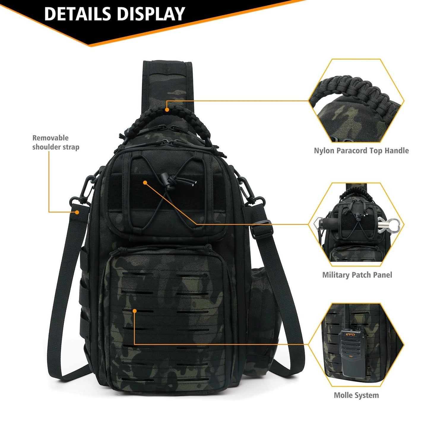 Upgrade Military Anti-Cut Waterproof Tactical Sling Bag-2