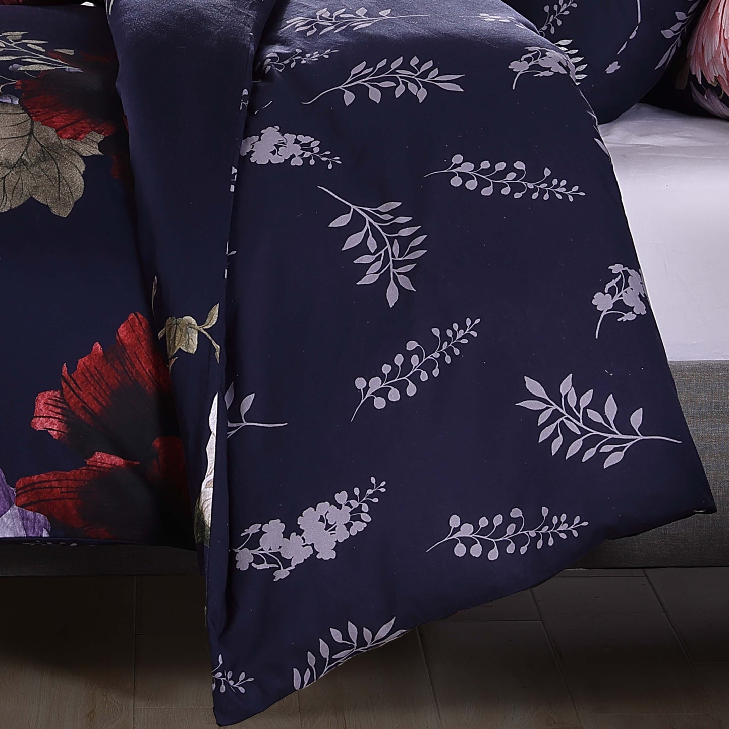 Bebejan Deep Purple Garden 5 Piece Reversible Comforter Set-4
