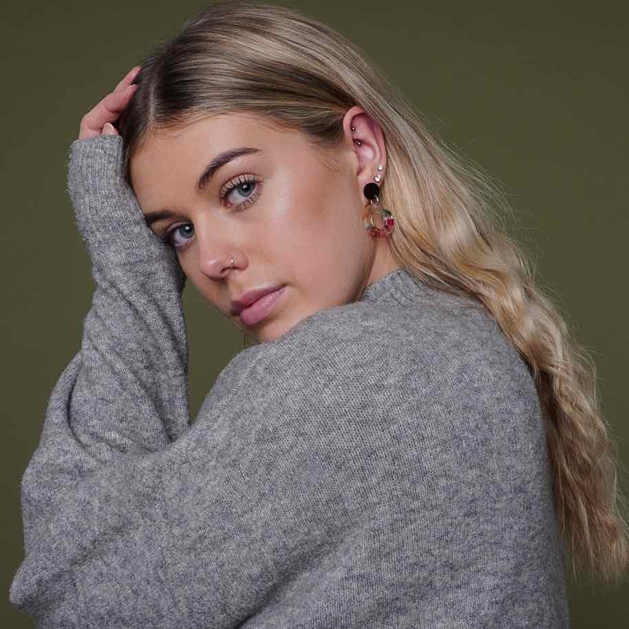 Donatello Urban Statement Resin Earrings-1