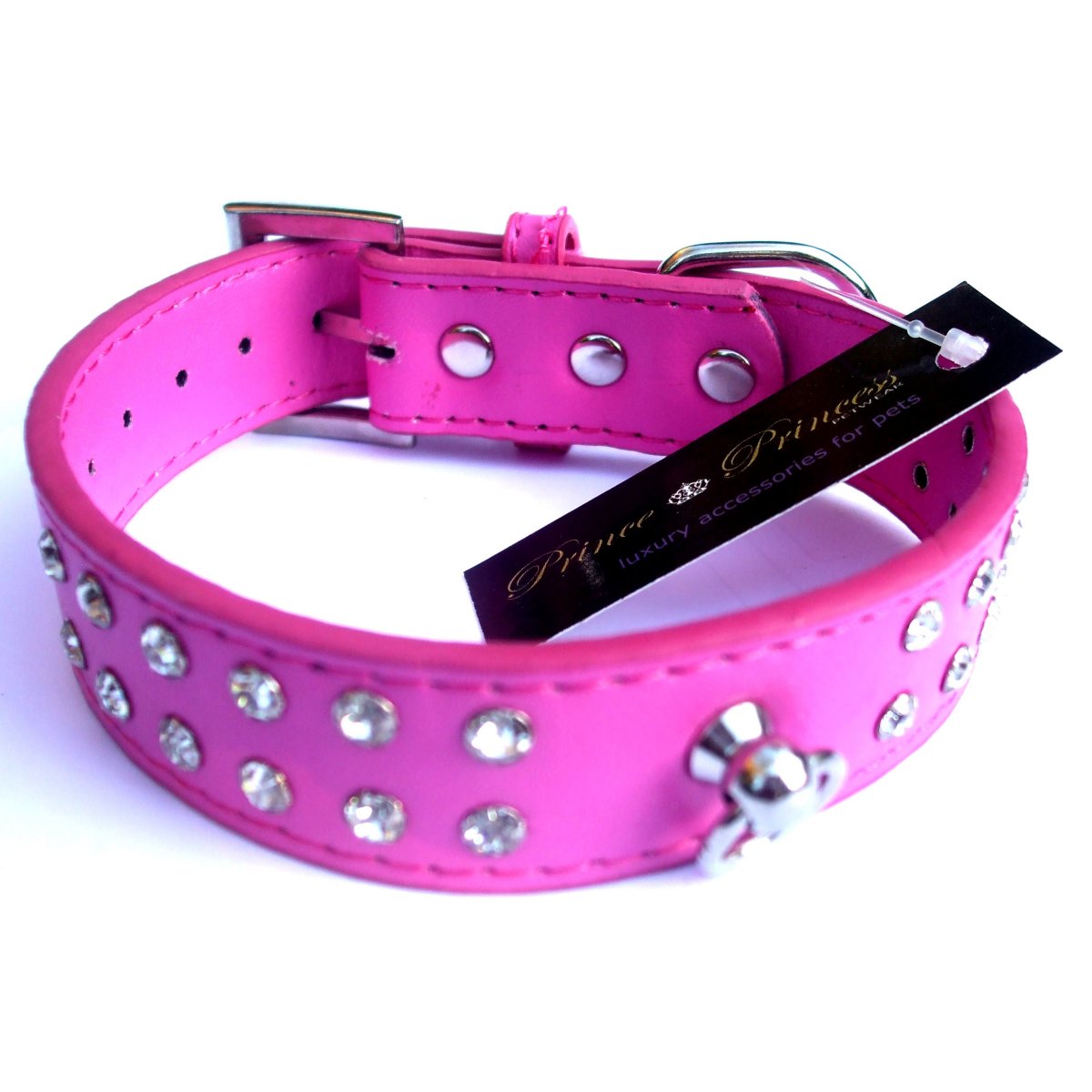 Double Row Crystal Rhinestone Dog Collars 10-20"-2