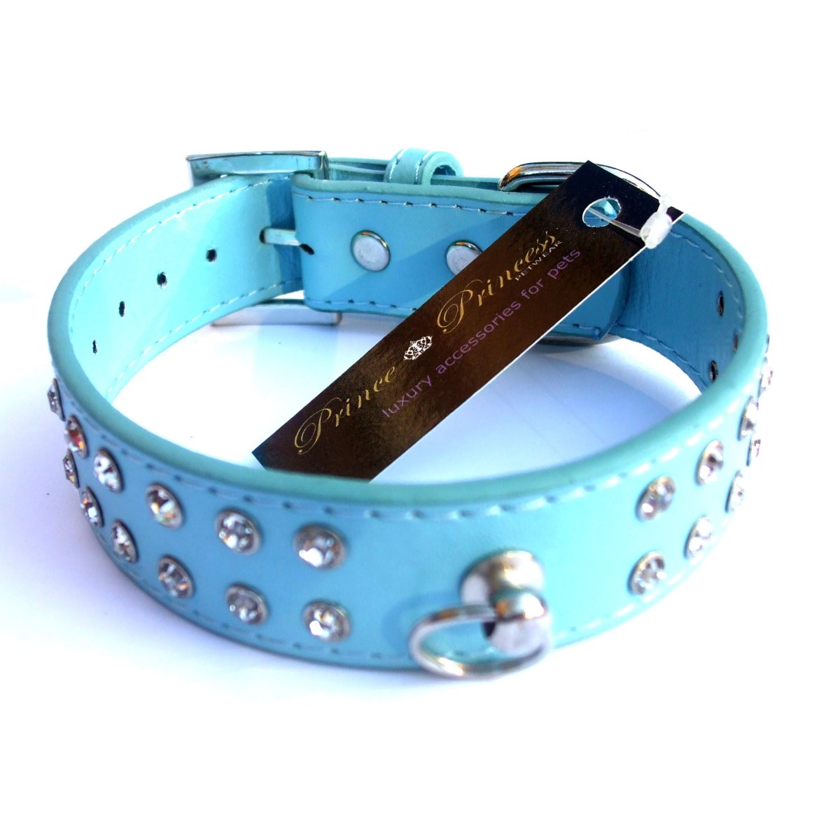 Double Row Crystal Rhinestone Dog Collars 10-20"-3