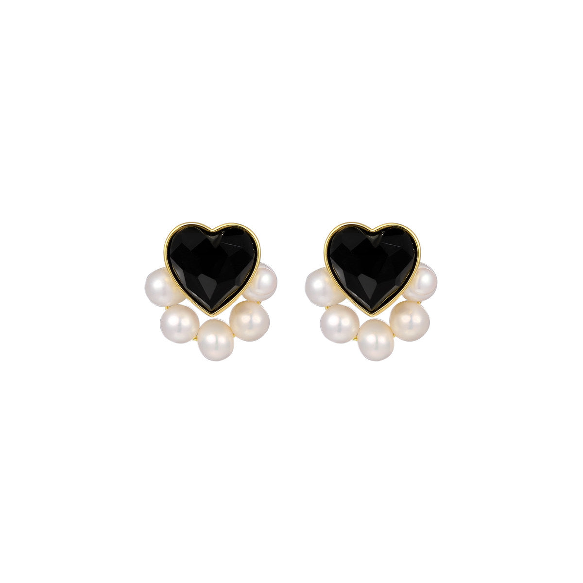 Night Love Gold Earrings-0
