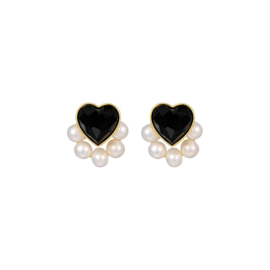 Night Love Gold Earrings-0