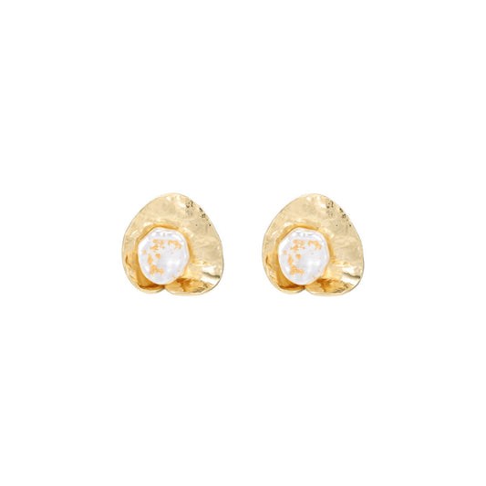 Pearl del Corso Stud Gold Earrings-0