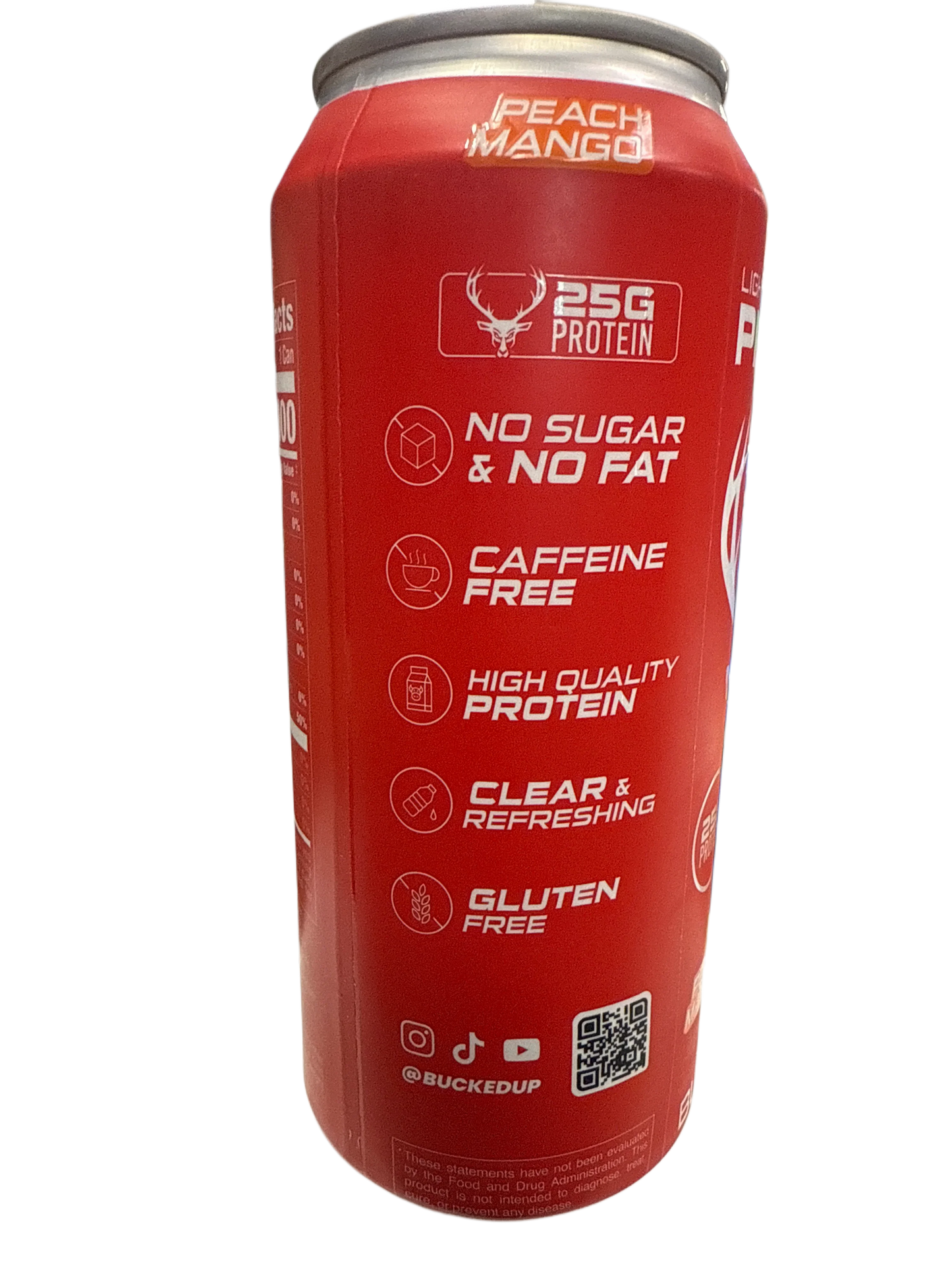 Bucked Up Lightly Carbonated Protein Peach Mango Flavoured 473ML - U.S Edition