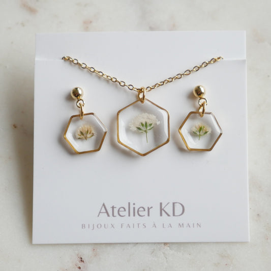 Parure Gigi blanc - hexa (moyen)