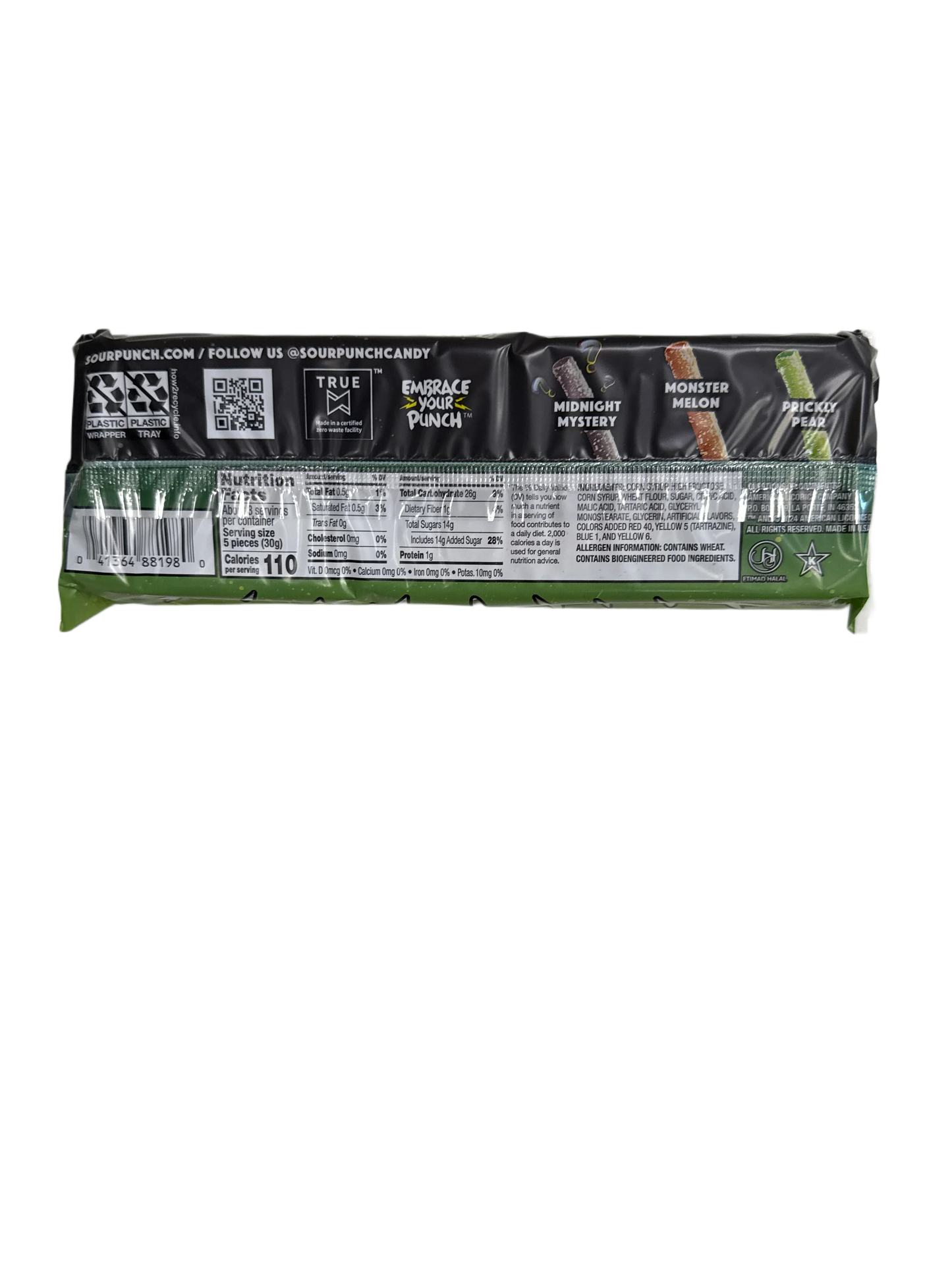 Sour Punch Halloween Frankenstraws Rope Candy 91G - U.S Edition