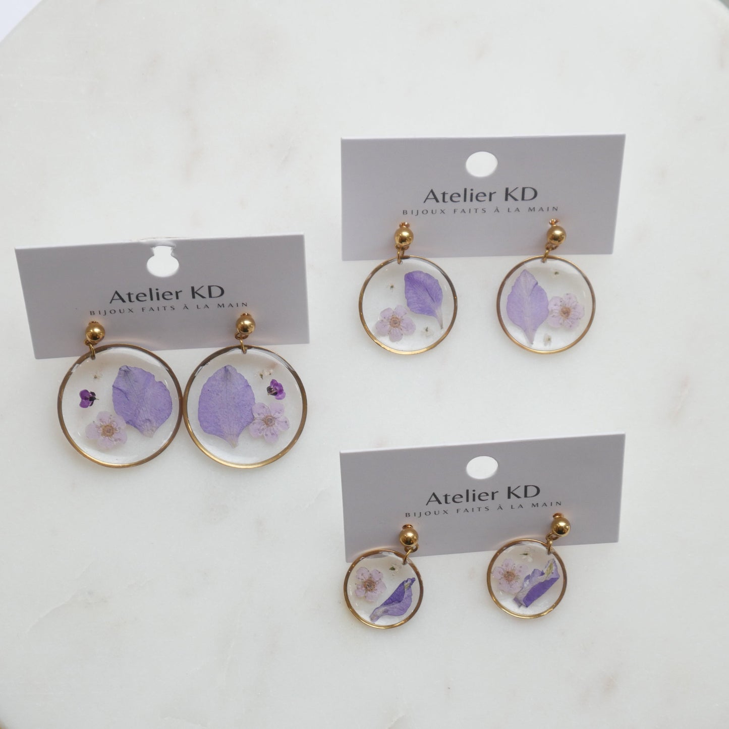 Boucles d'oreilles Léa - rond (moyen 20mm)