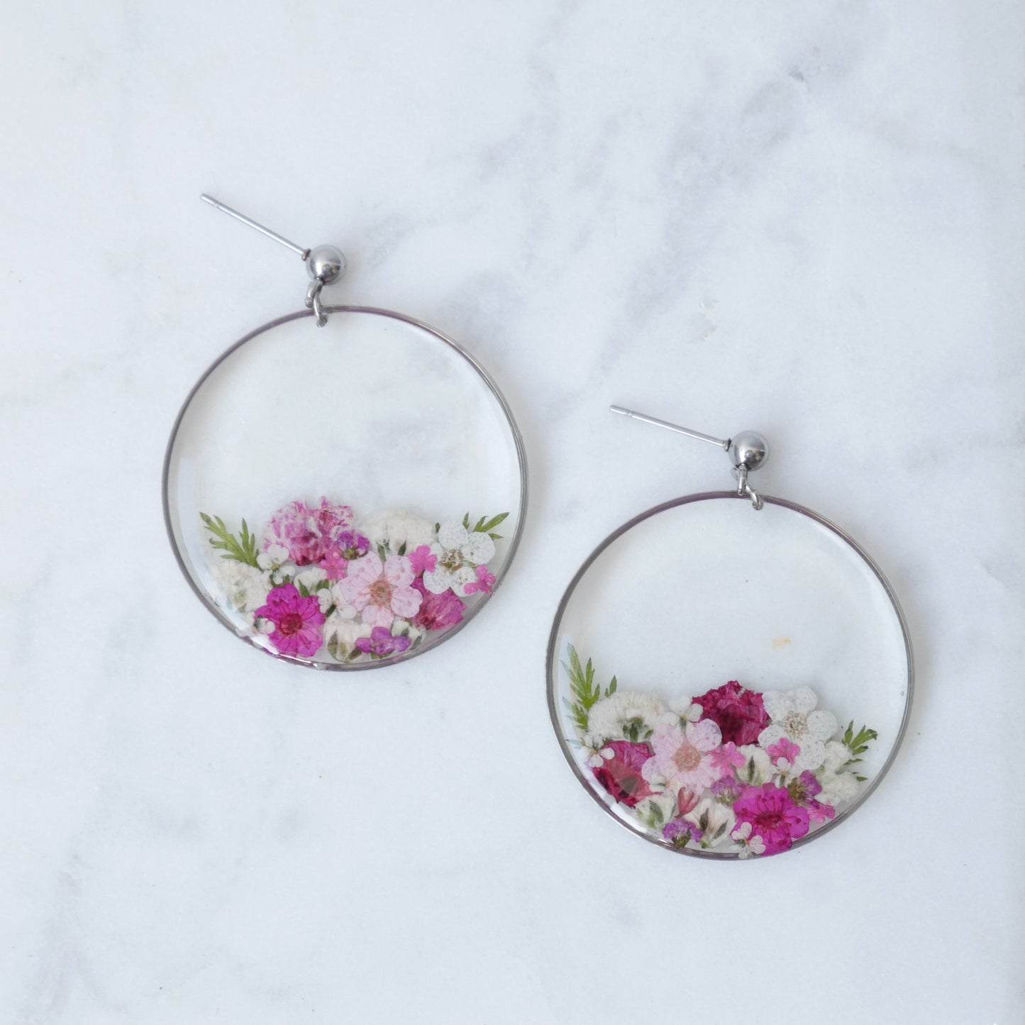 Boucles d’oreilles bouquet - rond