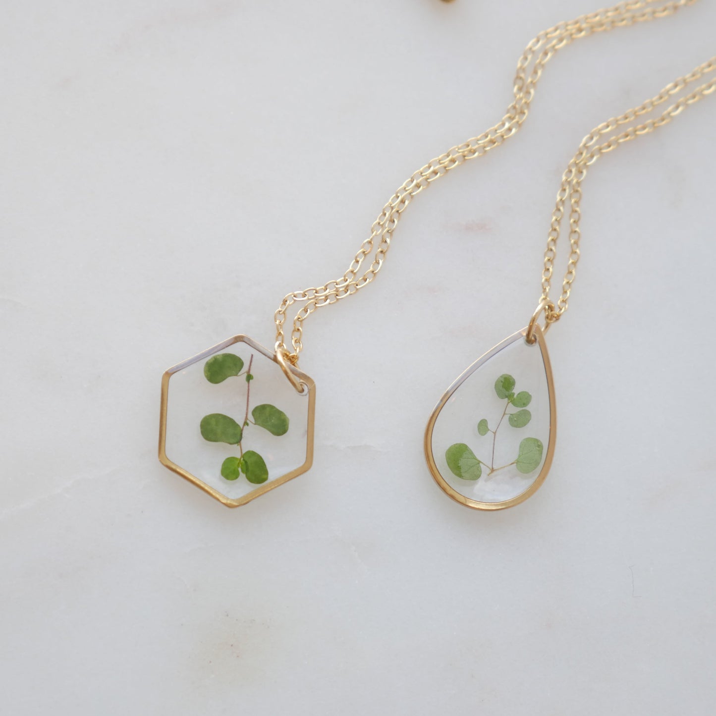 Collier Chloé - feuilles - (moyen 16mm)