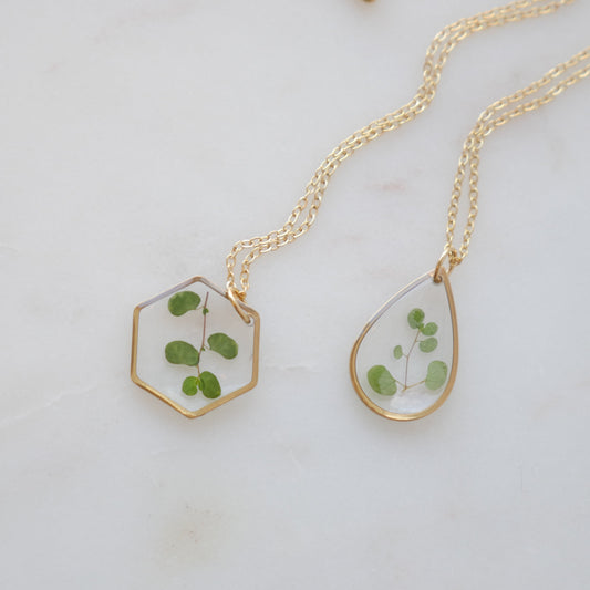 Collier Chloé - feuilles - (moyen 16mm)