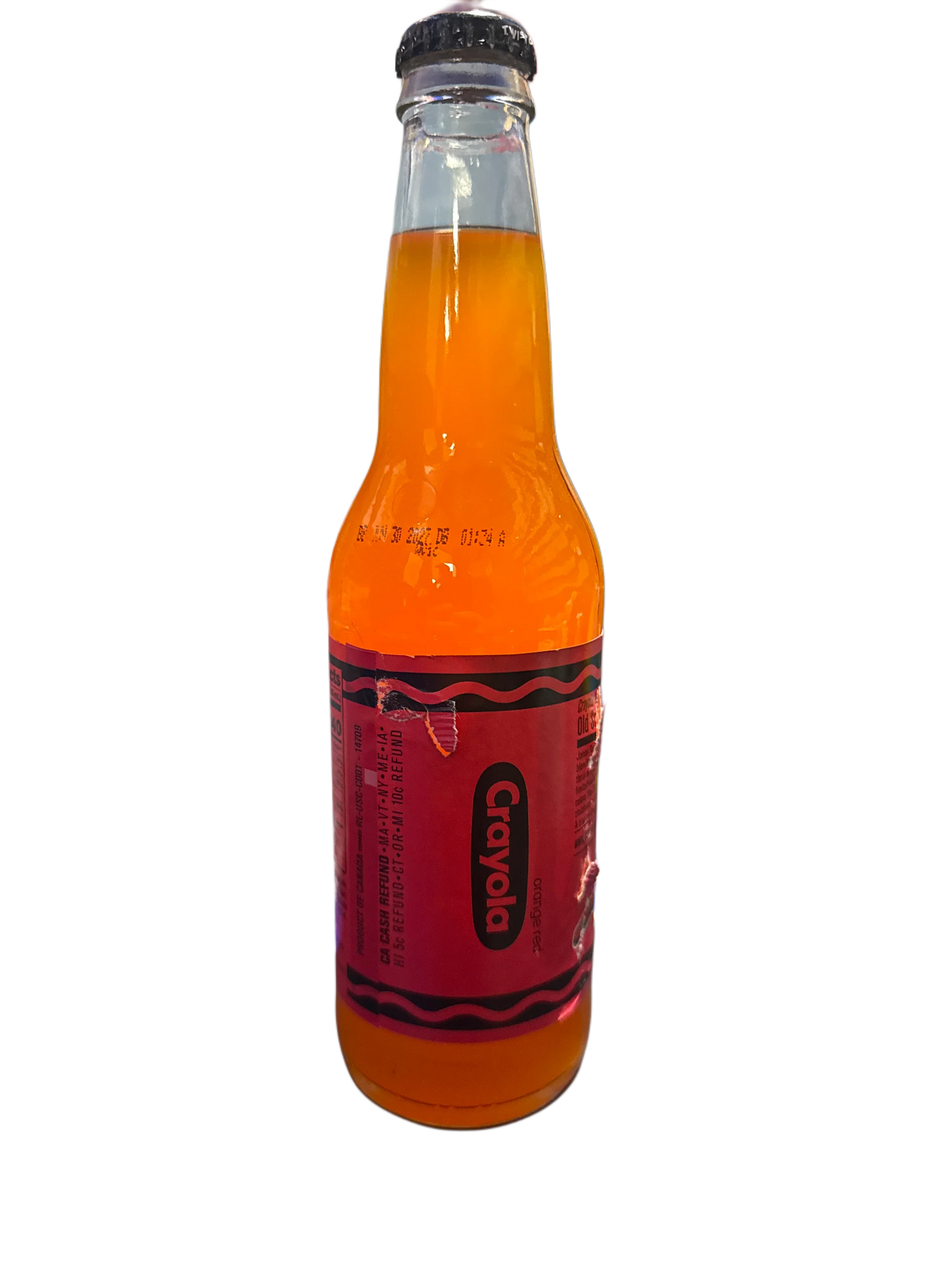 Jones Crayola Limited Edition Orange Red Glass Bottle 355ML - U.S Edition