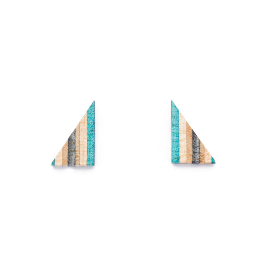Elbow Recycled Skateboard Stud Earrings-0