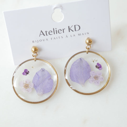 Boucles d'oreilles Léa - rond (moyen 20mm)