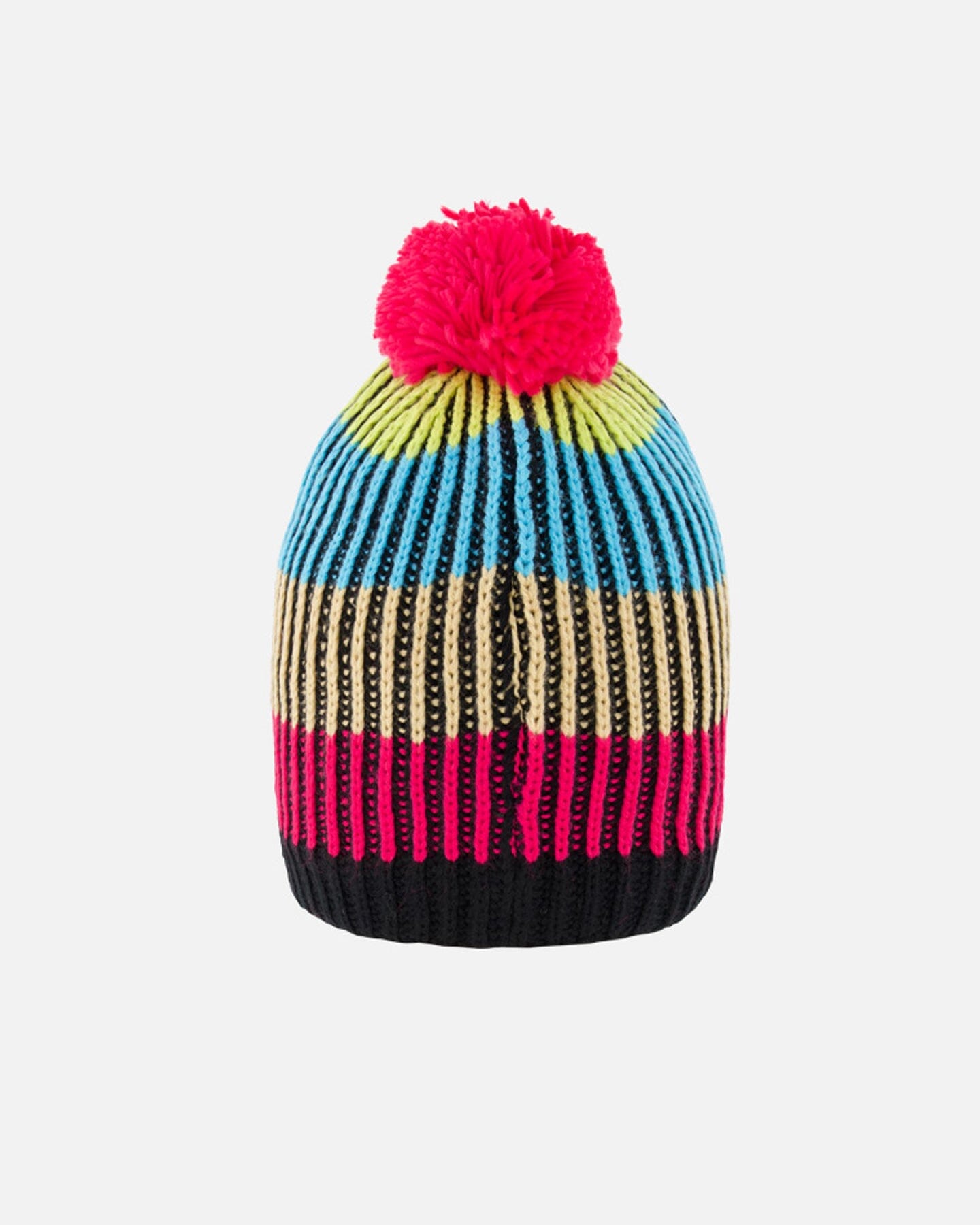 Knitted Winter Hat In Black & Multicolor-2