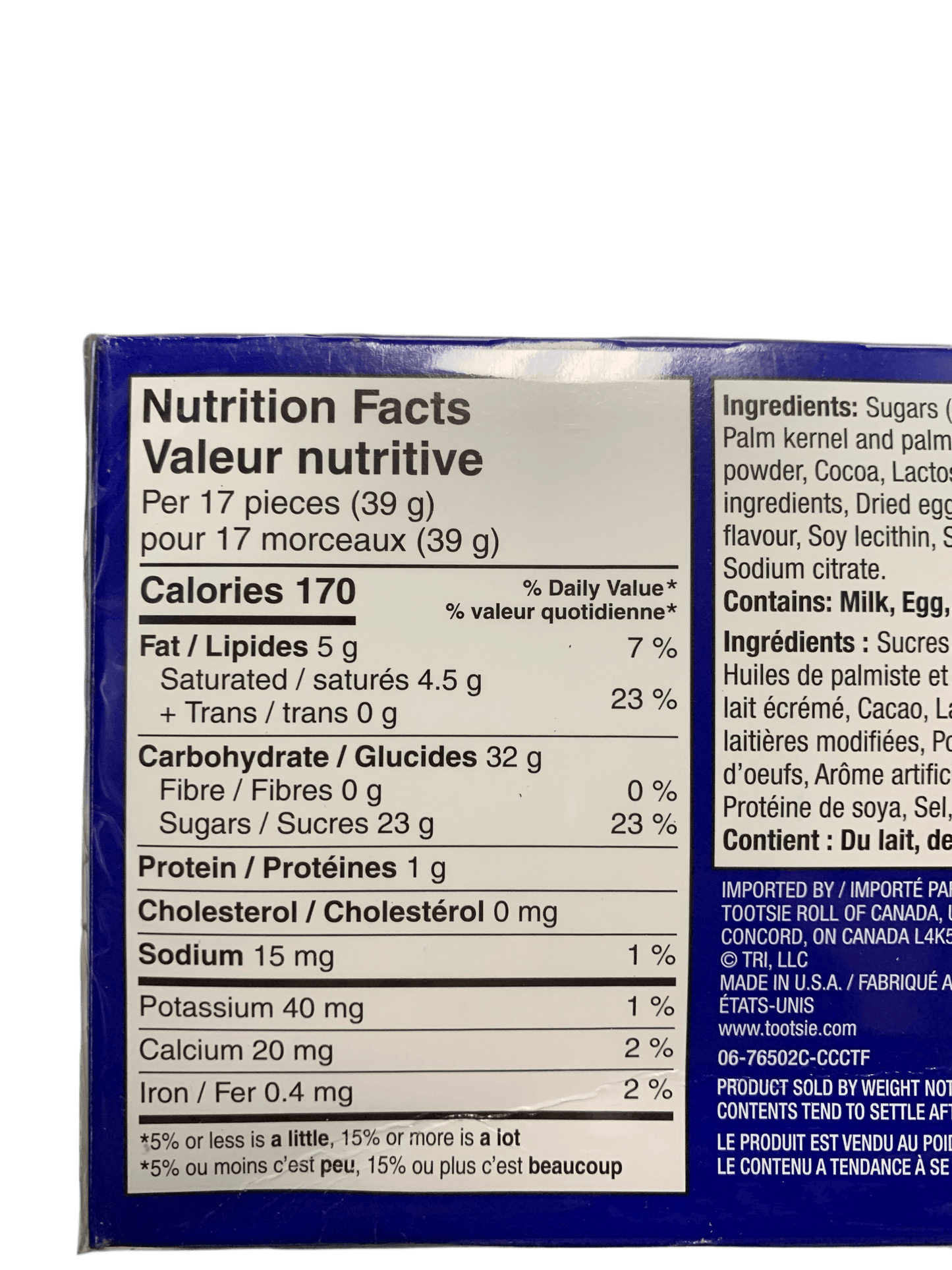 Tootsie Charleston Mini Vanilla Chew 113G - US Edition