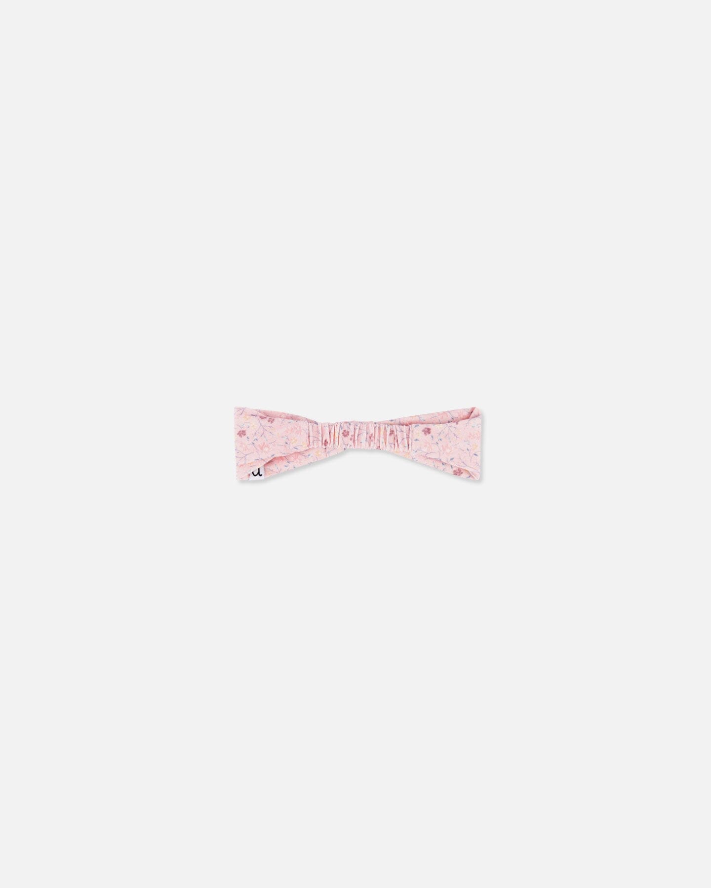 Organic Cotton Headband Printed Pink Small Flower-1