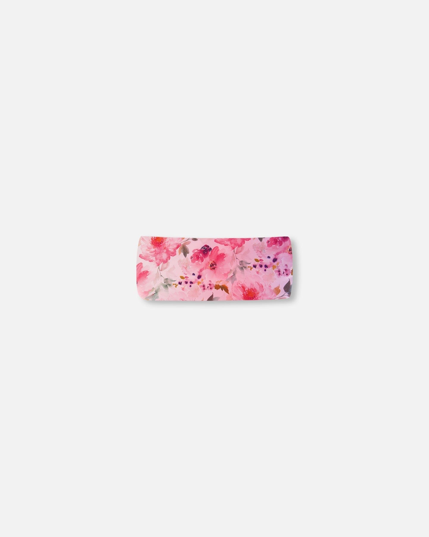 Athletic Headband Gradient Pink Printed Big Flowers-0
