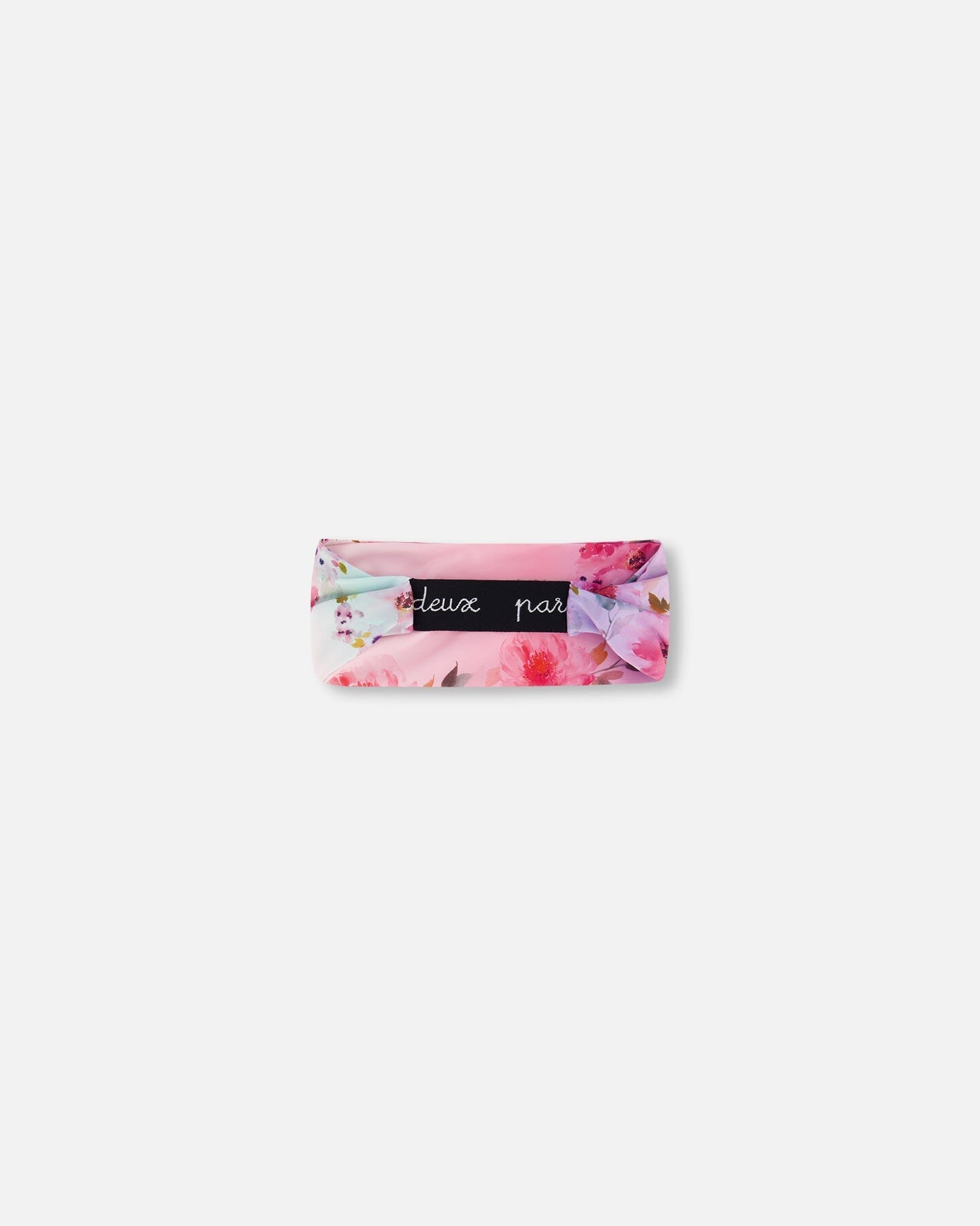 Athletic Headband Gradient Pink Printed Big Flowers-2