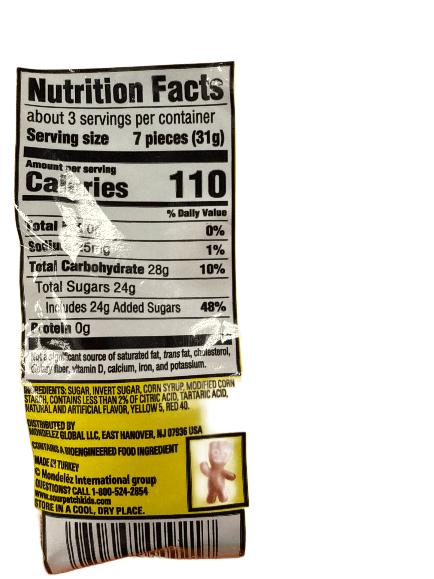 Sour Patch Kids Not So Sour Peach 101G - U.S Edition