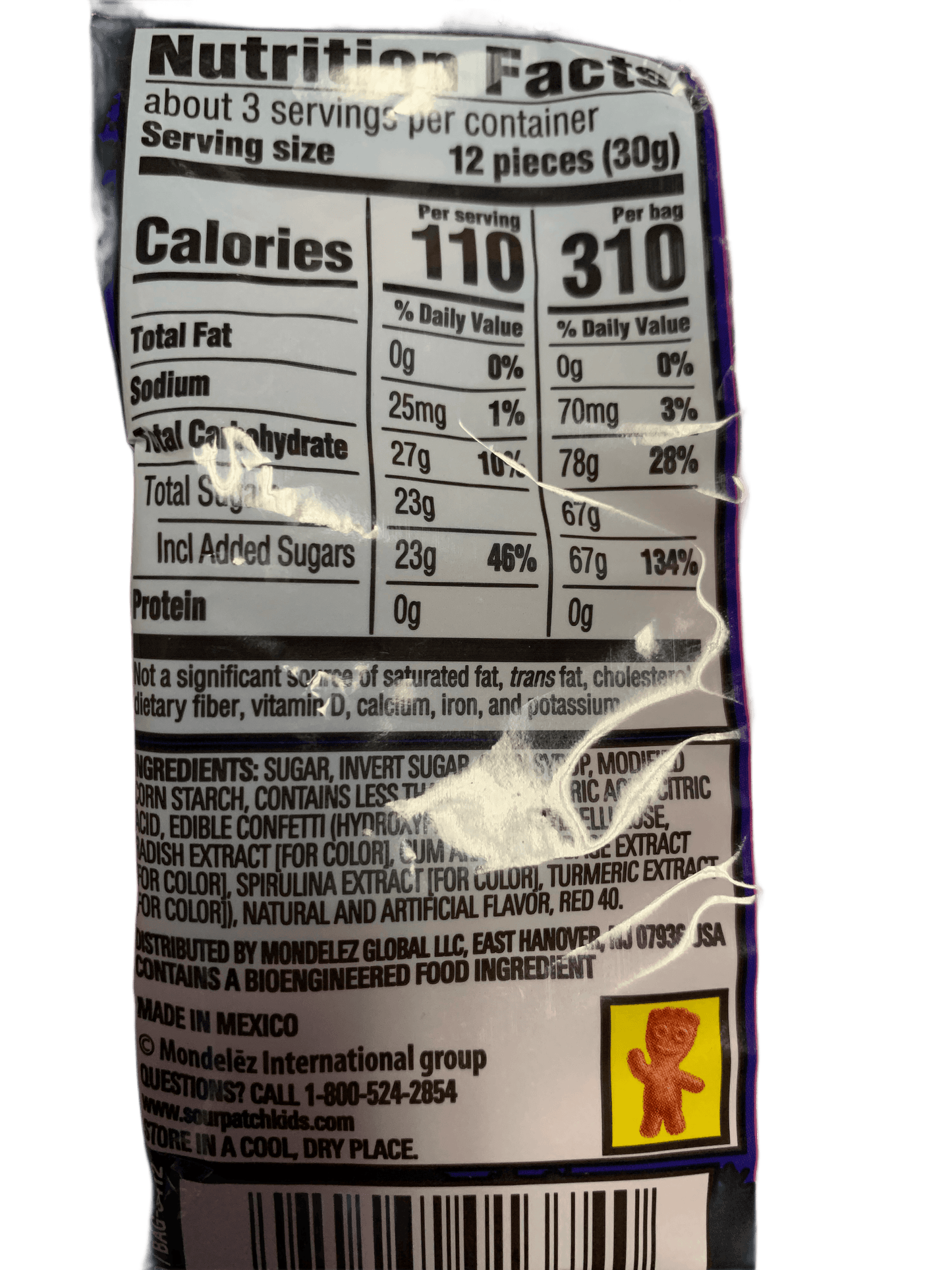 Sour Patch Kids Glow-Ups Strawberry Watermelon Candy 87G - Mexican Edition