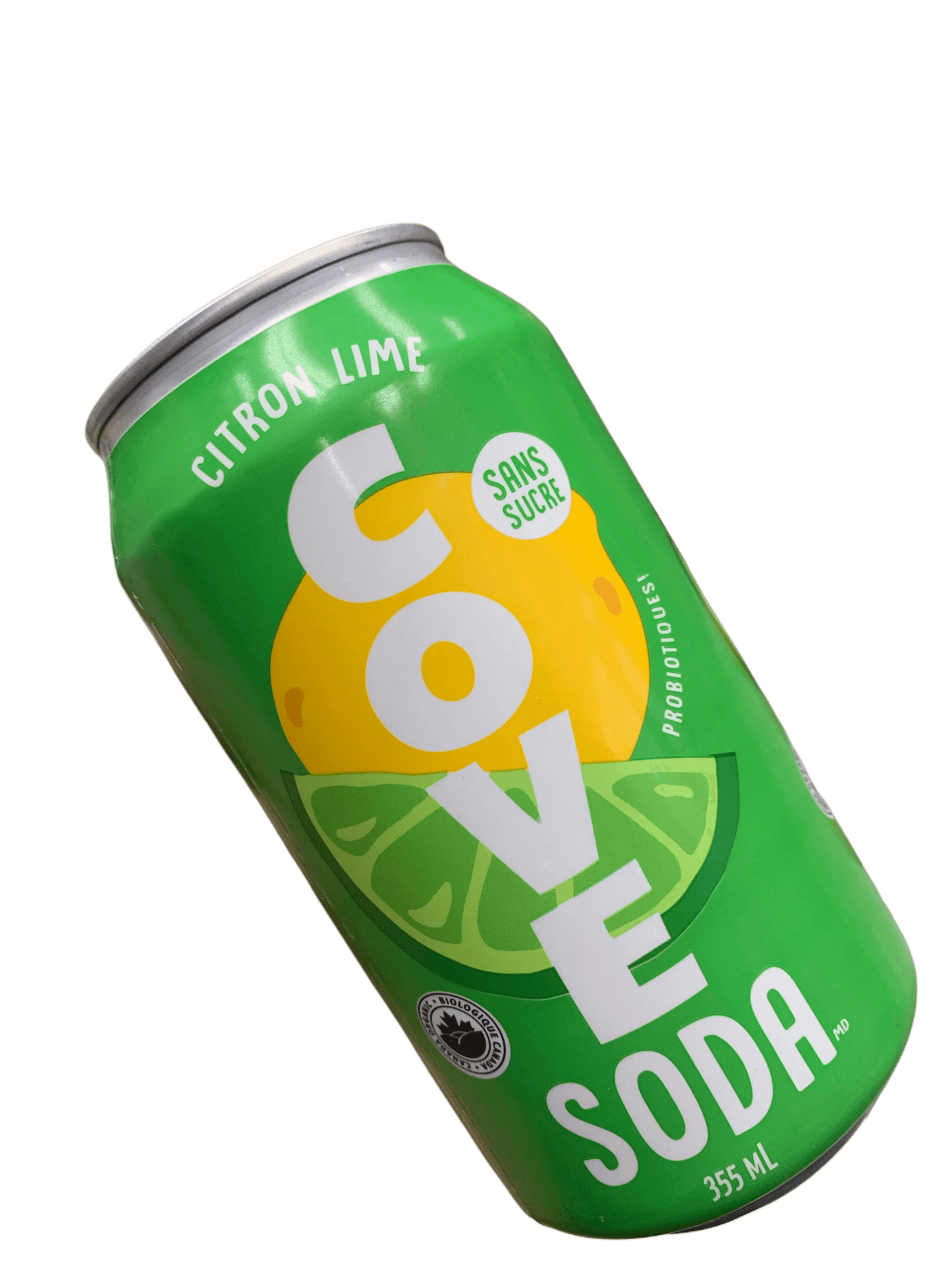 Cove Prebiotic Lemon Lime Flavoured Soda 355ML - Canadian Edition