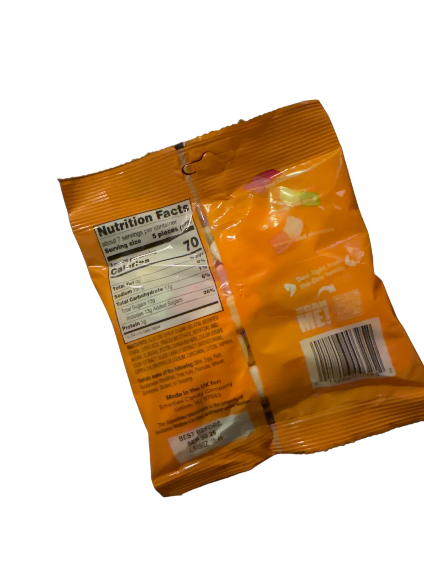 Smarties Squashies Mixed Fruit Flavour 141G - U.K Edition