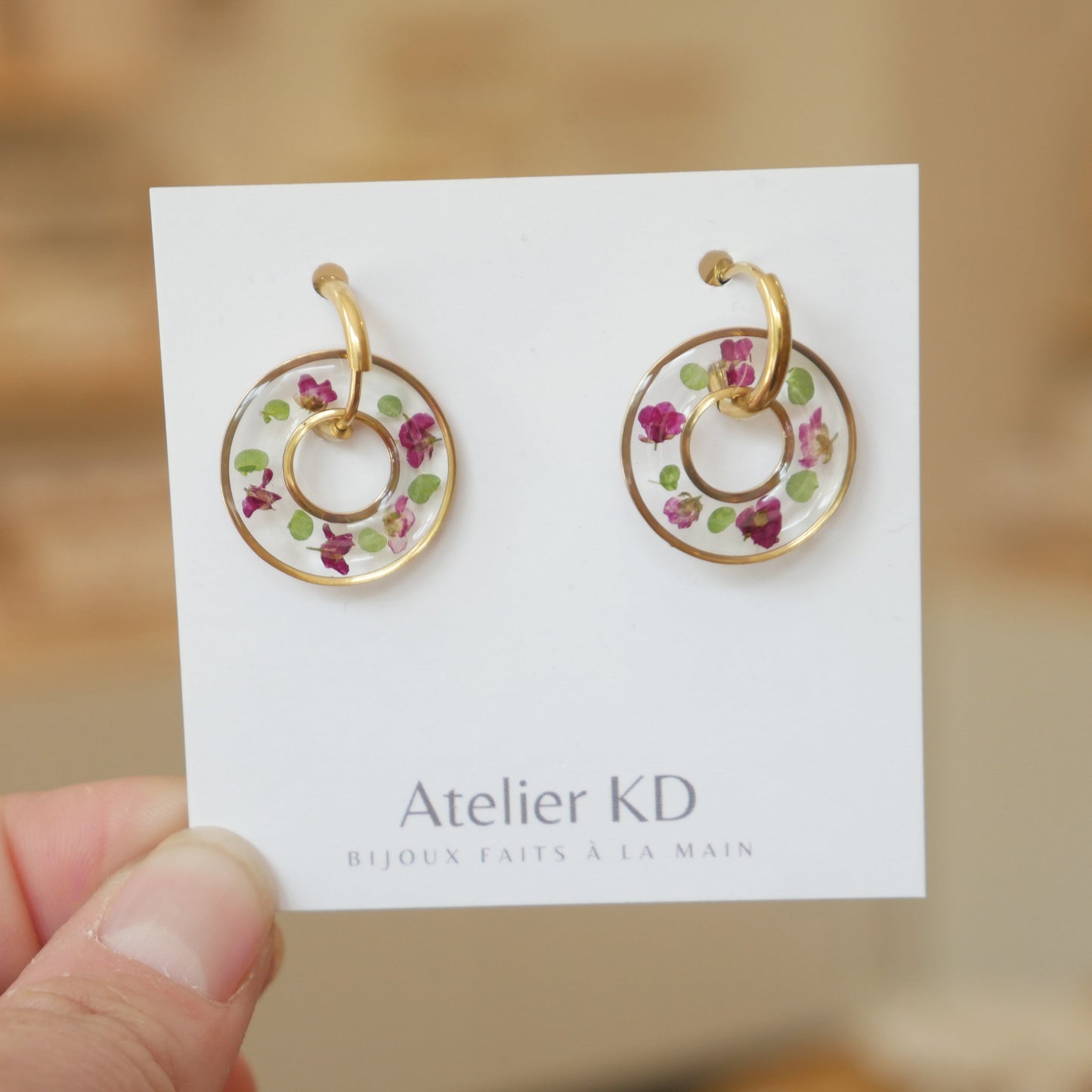 Boucles d'oreilles Chloé version dona - rond  - 20mm