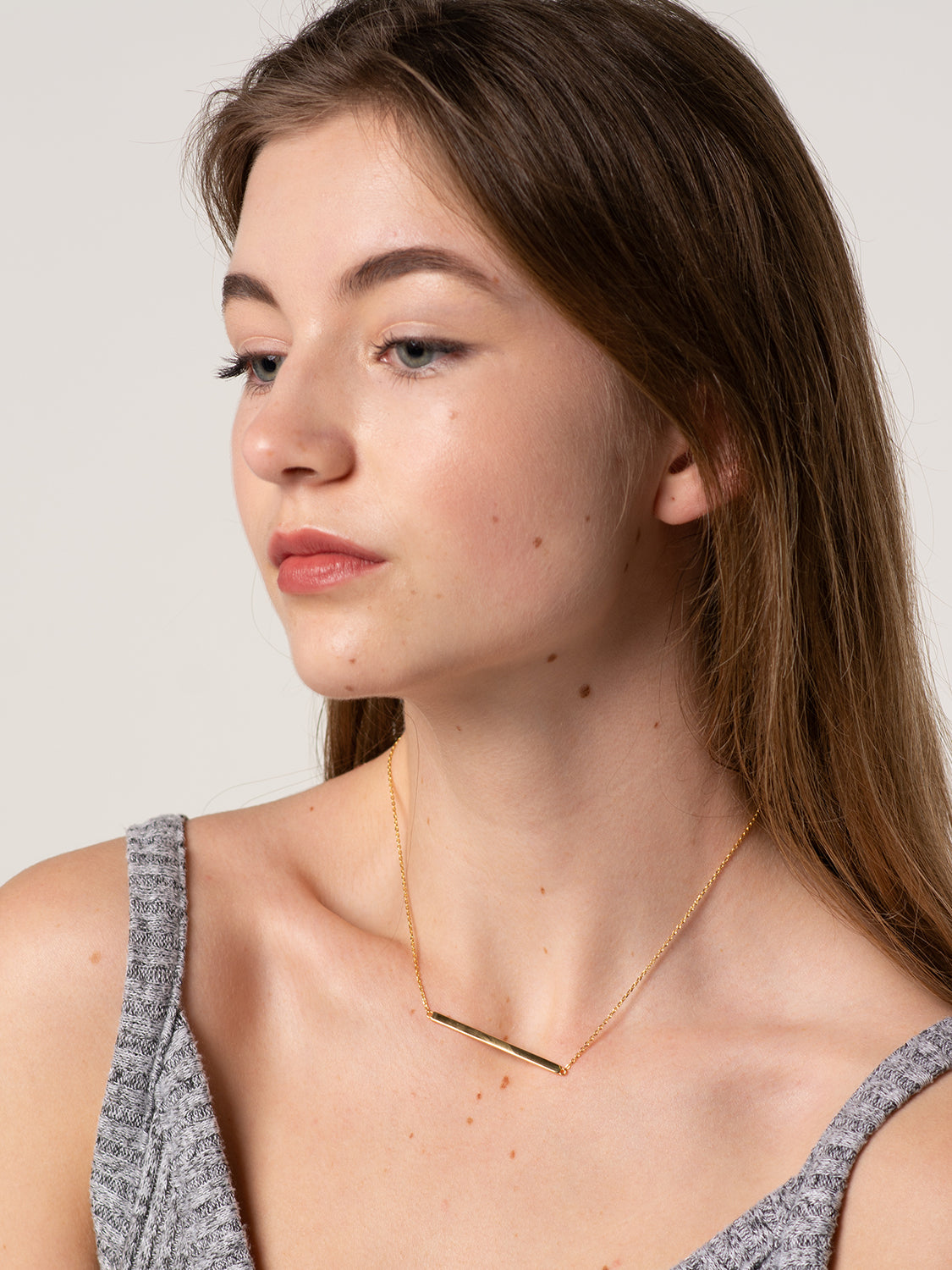 Gold Bar Necklace-2