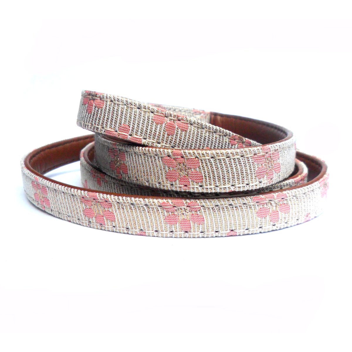 Flower Fabric Dog Leads - Pink-1