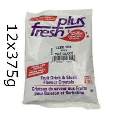 Fresh Plus Iced Tea Drink Crystals - Drink and Slush Mix - Lynch - Case ( 12 x 375 grams)-0
