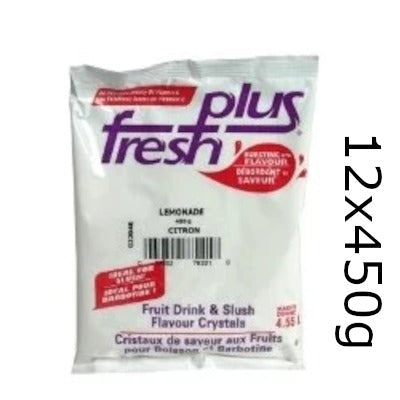 Fresh Plus Lemonade Drink Crystals - Drink and Slush Mix - Lynch - Case ( 12 x 450 grams)-2