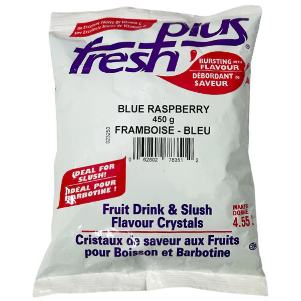 Fresh Plus Blue Raspberry Drink Crystals - Drink and Slush Mix - Lynch - Case ( 12 x 450 grams)-0