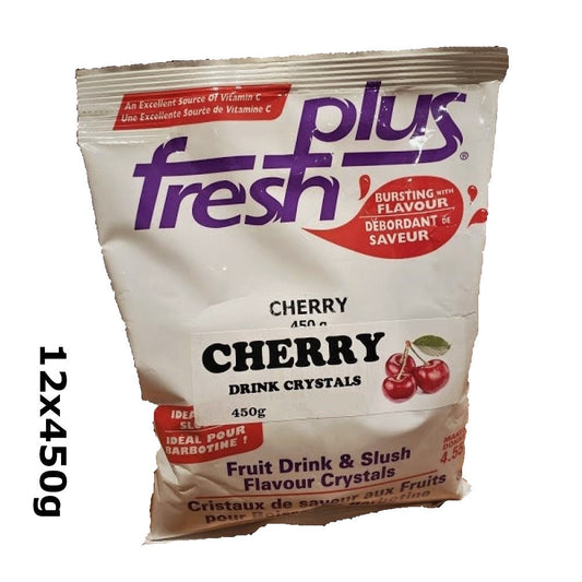 Fresh Plus Cherry Drink Crystals - Drink and Slush Mix - Lynch - Case ( 12 x 450 grams)-0