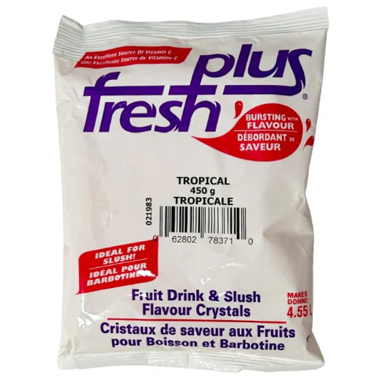 Fresh Plus Tropical Drink Crystals - Drink and Slush Mix - Lynch - Case ( 12 x 450 grams)-0