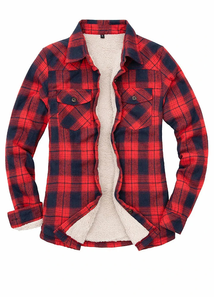 Women's Sherpa Lined Flannel Shirt Jacket, Button Down-16