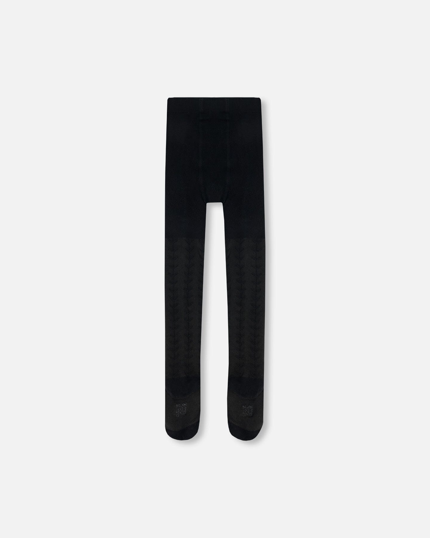 Tonal Jacquard Tights Black-2