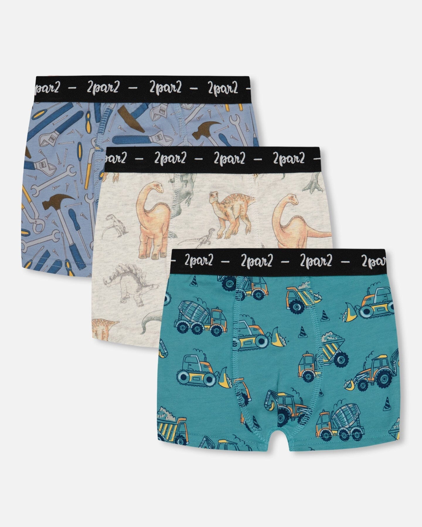Printed Organic Cotton Boxer Shorts (3 Pack) Multicolored-0