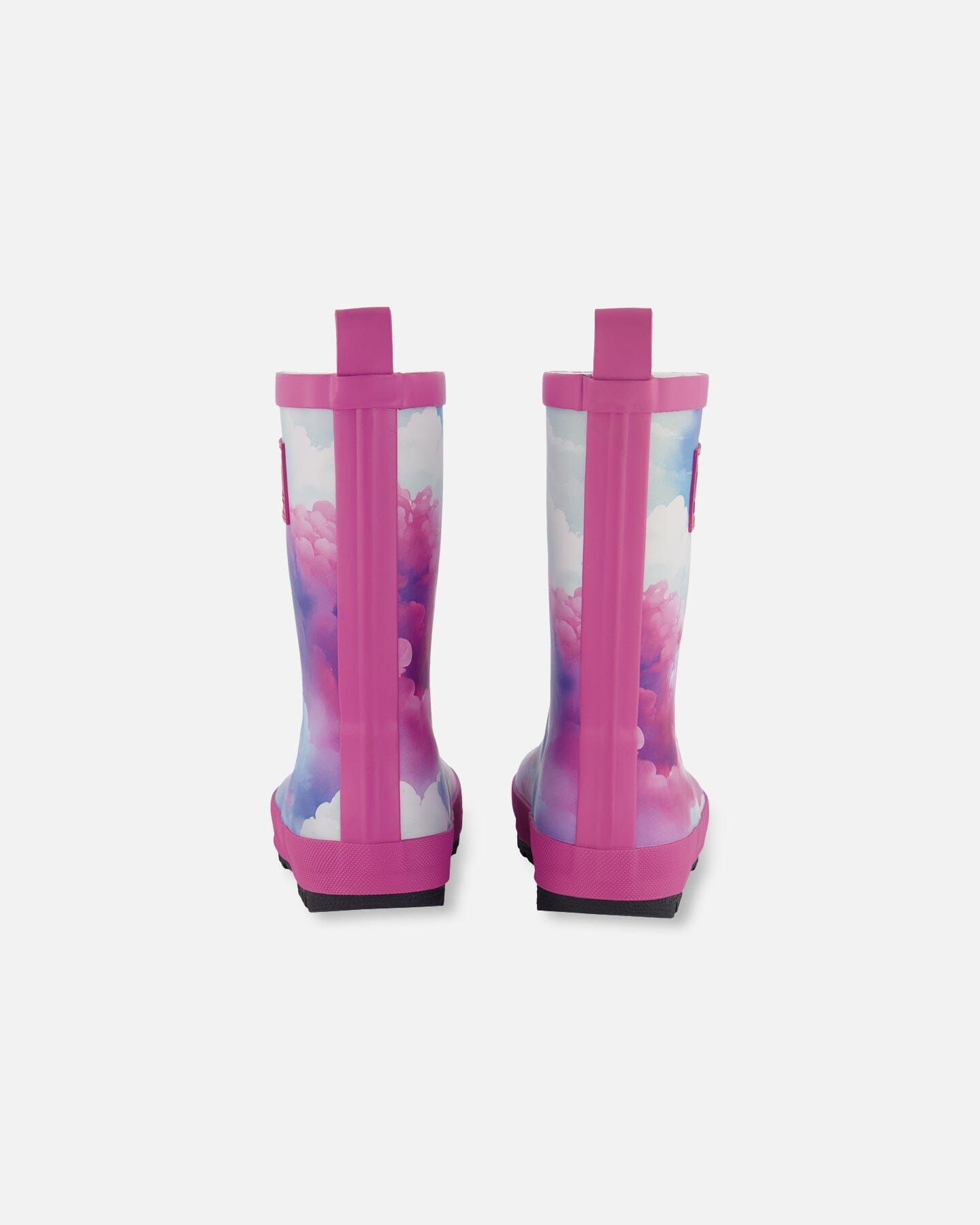 Printed Rain Boots Multicolored And Vibrant Pink Background-3