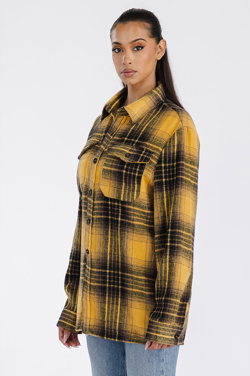 Boyfriend Oversized Soft Flannel Shacket-2