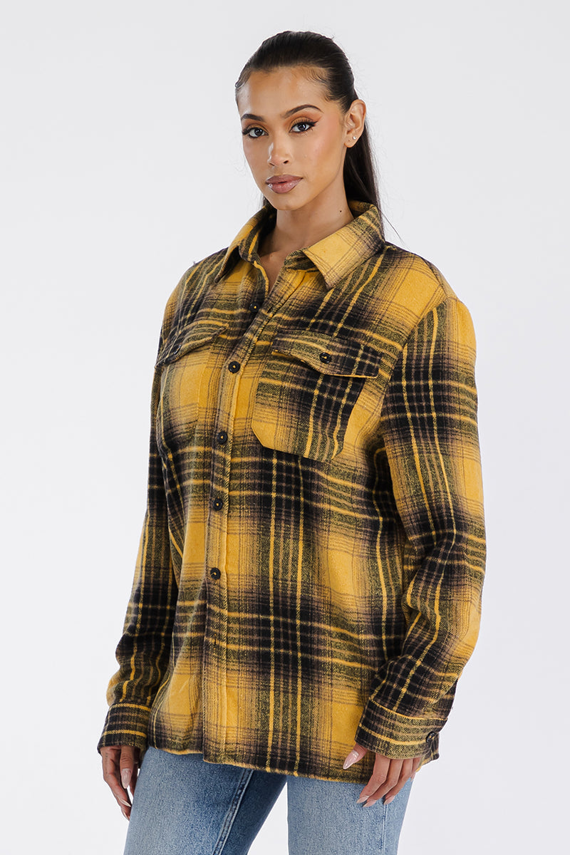 Boyfriend Oversized Soft Flannel Shacket-3