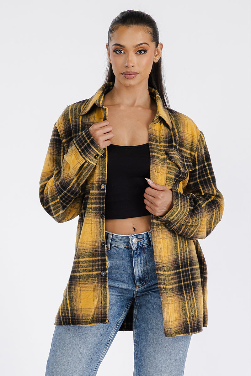 Boyfriend Oversized Soft Flannel Shacket-0