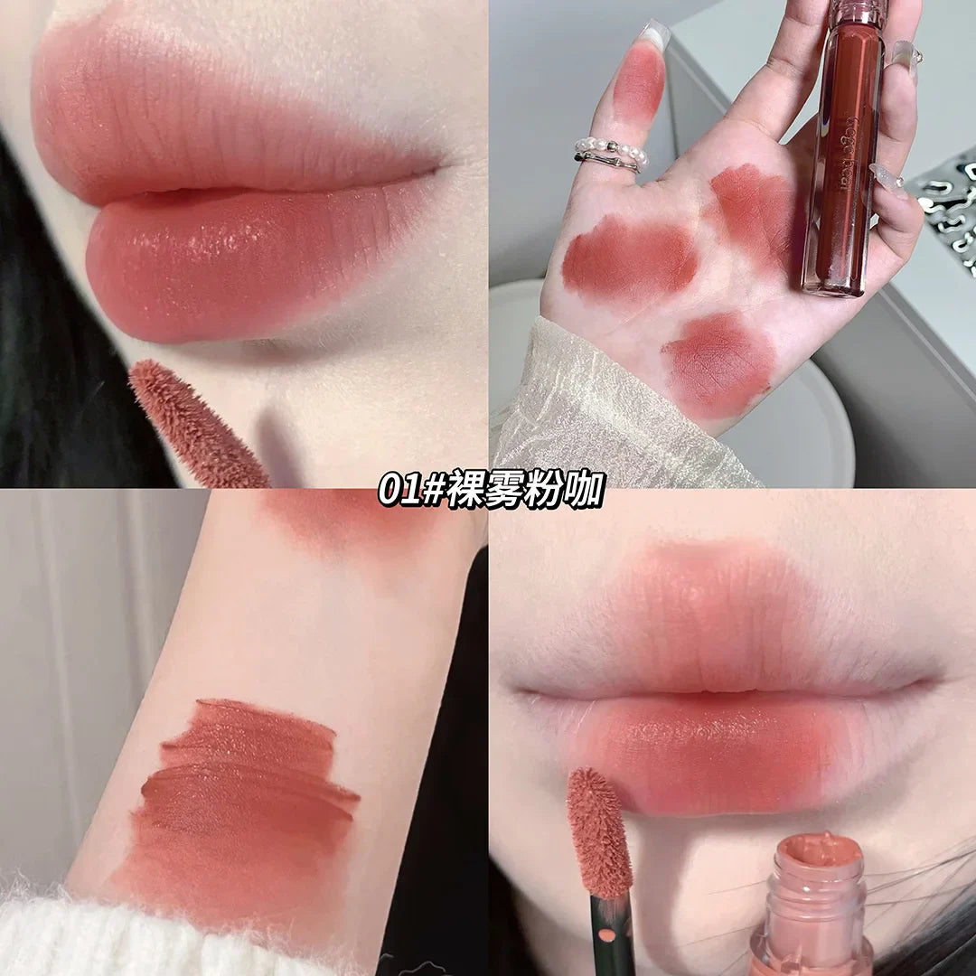Gege Bear Feather Fog Velvet Lip Stain Affordable Matte Lipstick-10
