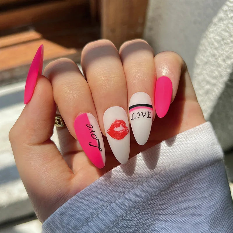 Glamorous Black Almond Stiletto Nails-10
