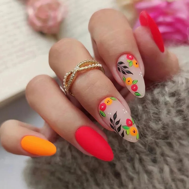 Glamorous Black Almond Stiletto Nails-13