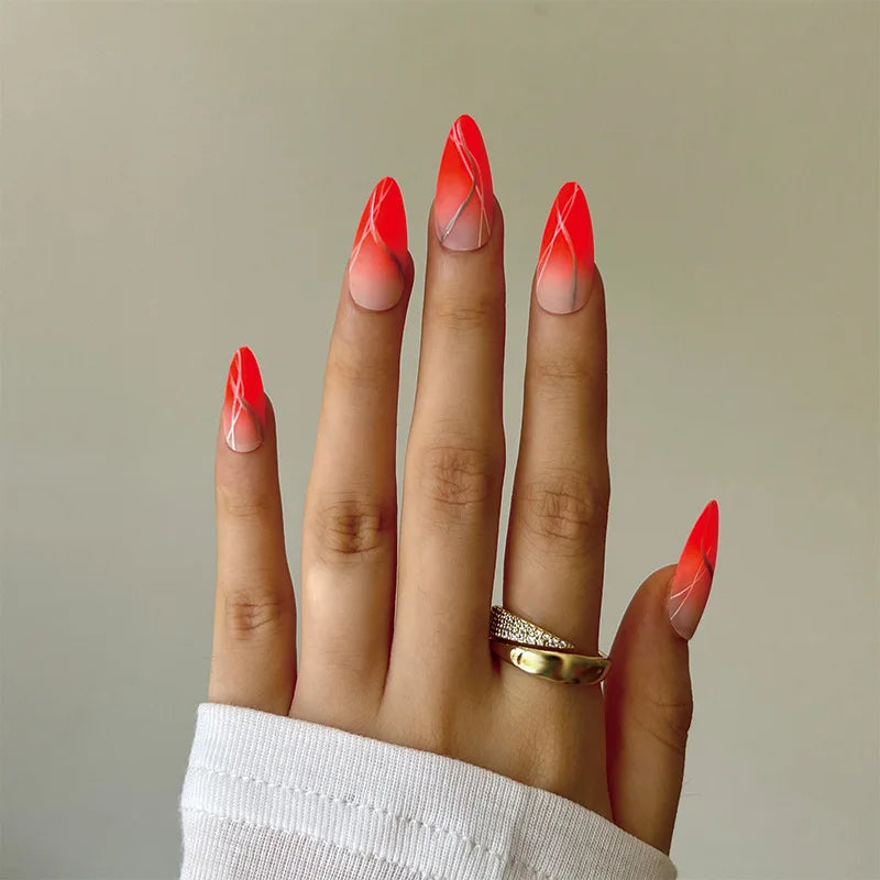 Glamorous Black Almond Stiletto Nails-15