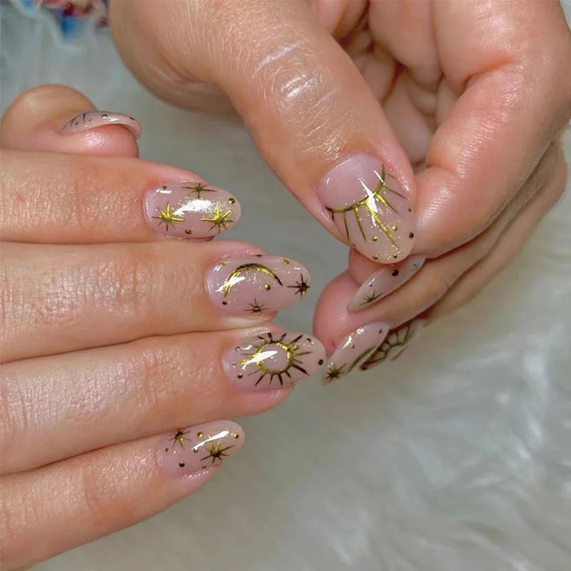 Glamorous Black Almond Stiletto Nails-16