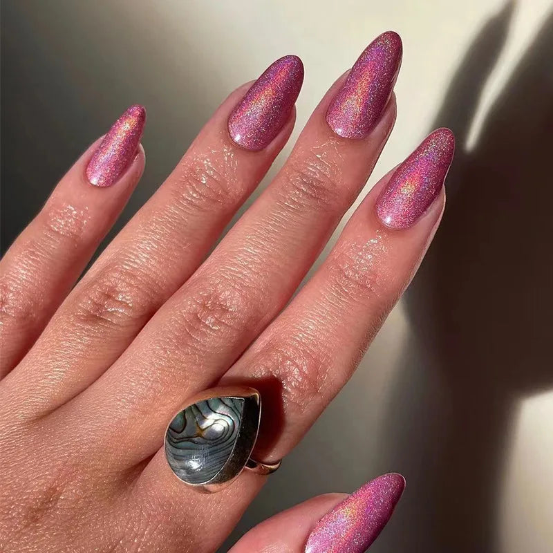 Glamorous Black Almond Stiletto Nails-28
